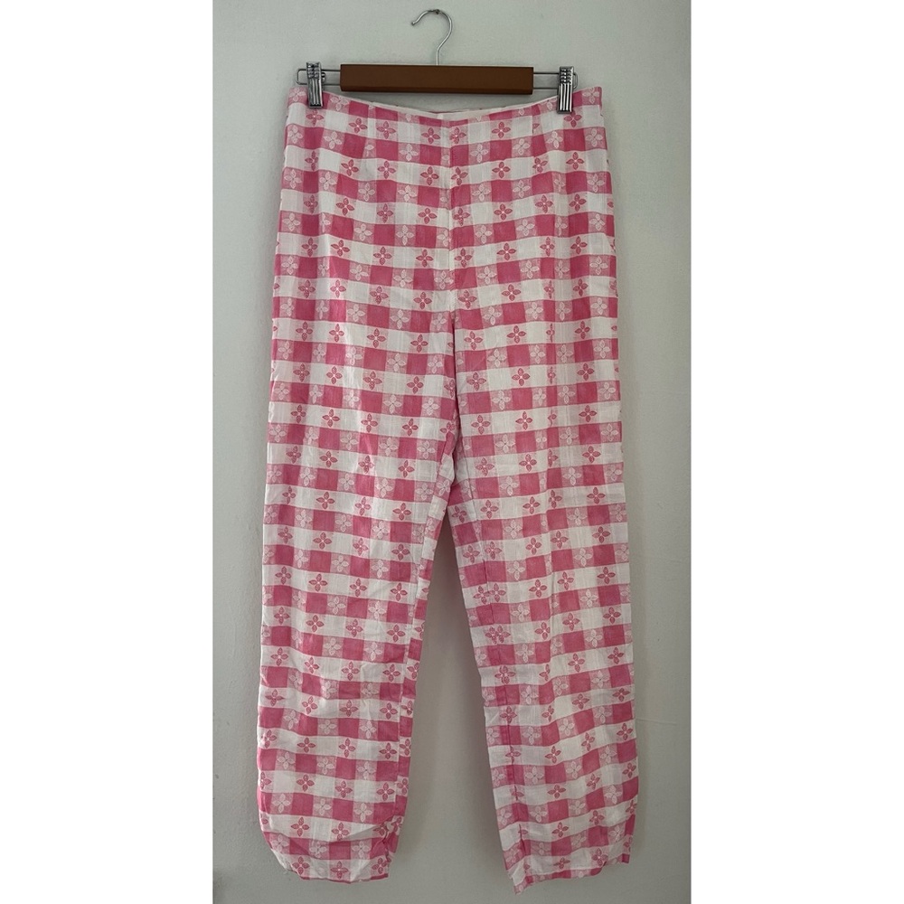 Rachel Antonoff Birdie Pant in Original Pink Tablecloth - Picture 4 of 5